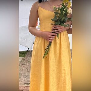 Wilfred designer Yellow Spaghetti Strap Top, used once dry clean